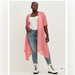 Torrid Torrid Pink Dot Hilo Kimono (NEW)